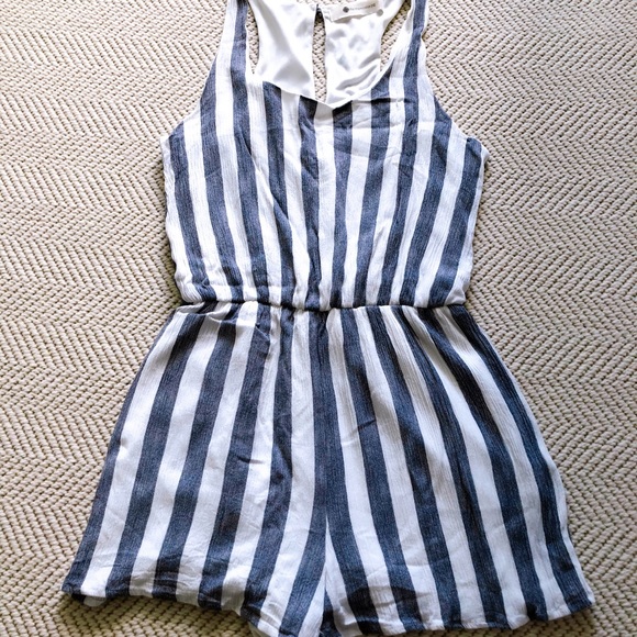 Nautical Stripe Romper - Picture 1 of 3